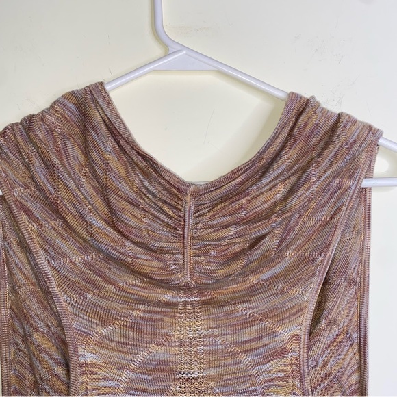 Moth Anthro Small 100% Spun Rayon Sleeveless Dress Off Shoulder Cowl Neckline - Picture 3 of 7